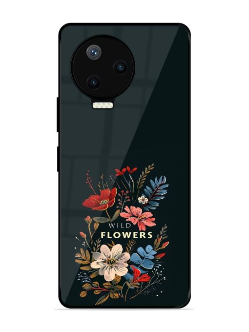 Dark Floral Glossy Soft Edge Case for Infinix Note 12 Pro (4G) Chachhi