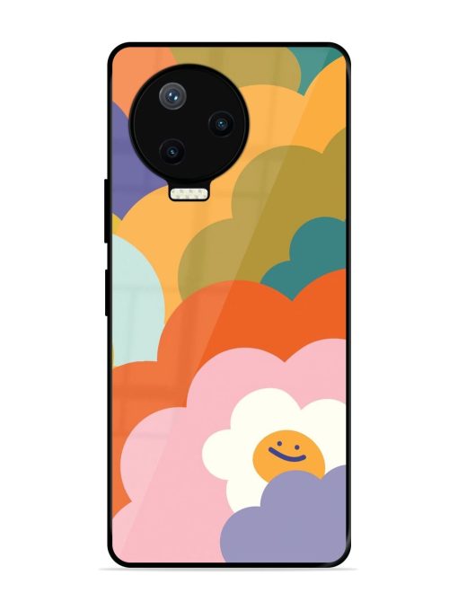 Happy Flower Power Glossy Soft Edge Case for Infinix Note 12 Pro (4G) Chachhi