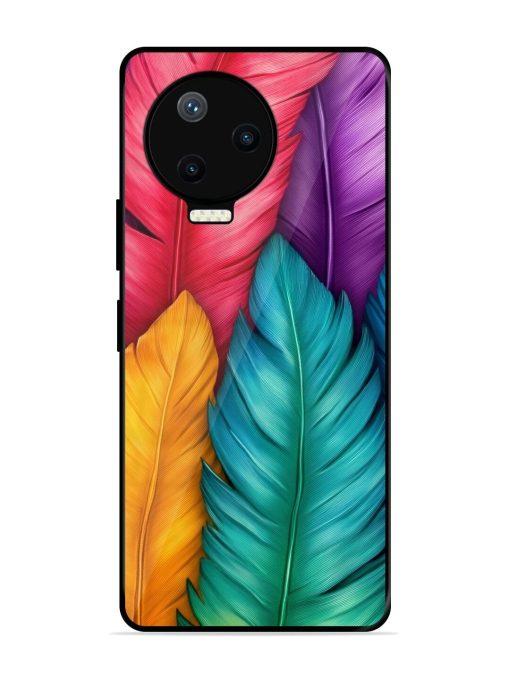 Rainbow Feathers Glossy Soft Edge Case for Infinix Note 12 Pro (4G) Chachhi