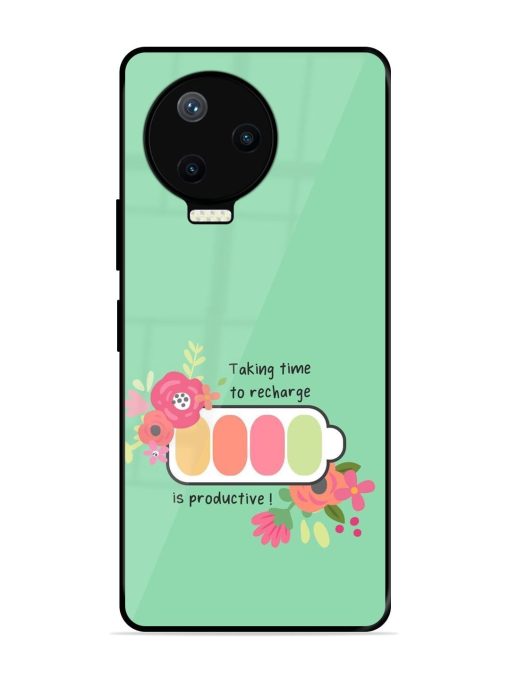 Recharge And Bloom Glossy Soft Edge Case for Infinix Note 12 Pro (4G) Chachhi