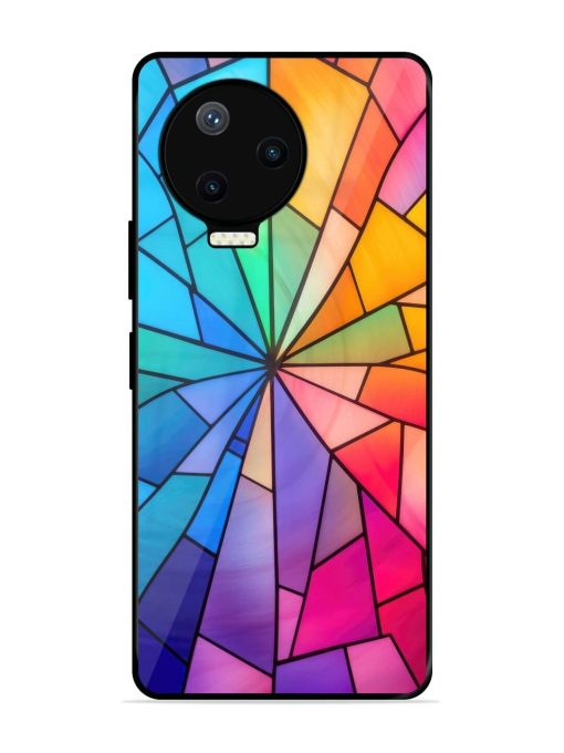 Stained Glass Kaleidoscope Of Colors Glossy Soft Edge Case for Infinix Note 12 Pro (4G) Chachhi