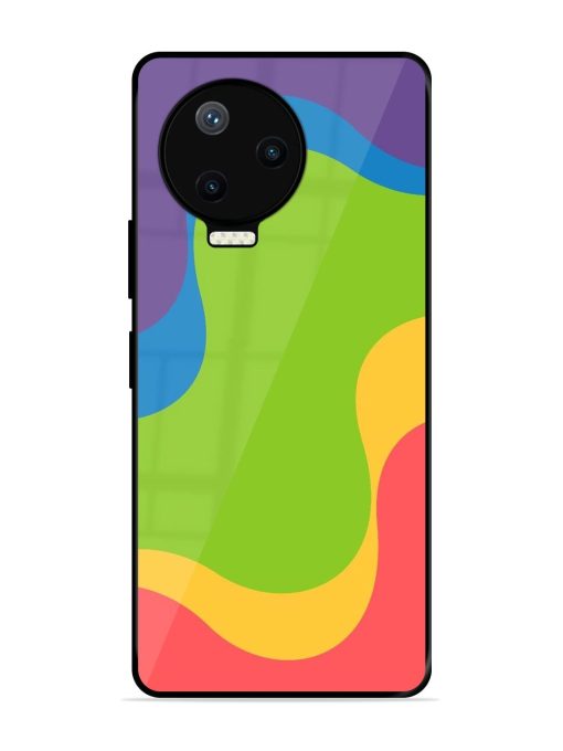 Wavy Rainbow Wonderland Glossy Soft Edge Case for Infinix Note 12 Pro (4G) Chachhi