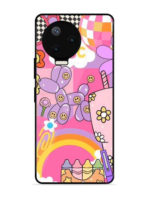 Whimsical Y2K Chaos Glossy Soft Edge Case for Infinix Note 12 Pro (4G) Chachhi