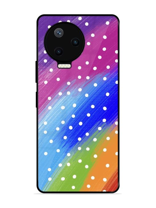 Rainbow Polka Dot Dream Glossy Soft Edge Case for Infinix Note 12 Pro (4G) Chachhi