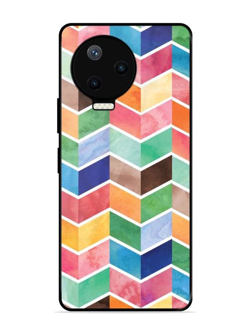 Watercolor Chevron Whimsy Glossy Soft Edge Case for Infinix Note 12 Pro (4G) Chachhi