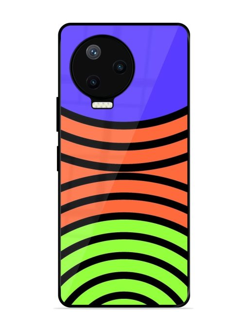 Psychedelic Stripe Symphony Glossy Soft Edge Case for Infinix Note 12 Pro (4G) Chachhi