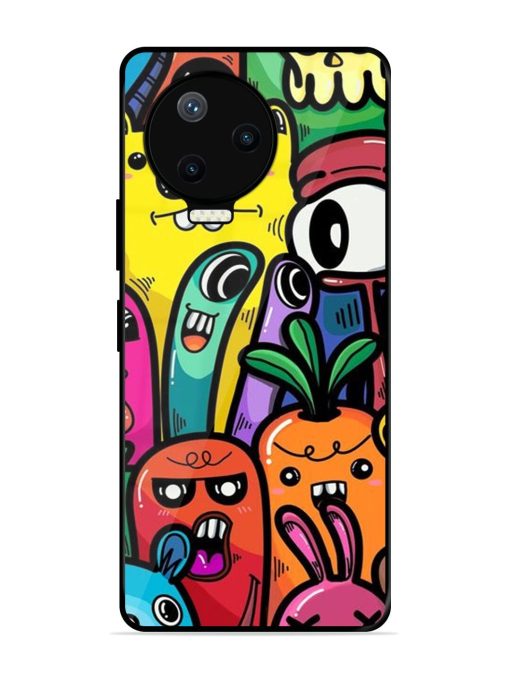 Whimsical Doodle Chaos Glossy Soft Edge Case for Infinix Note 12 Pro (4G) Chachhi