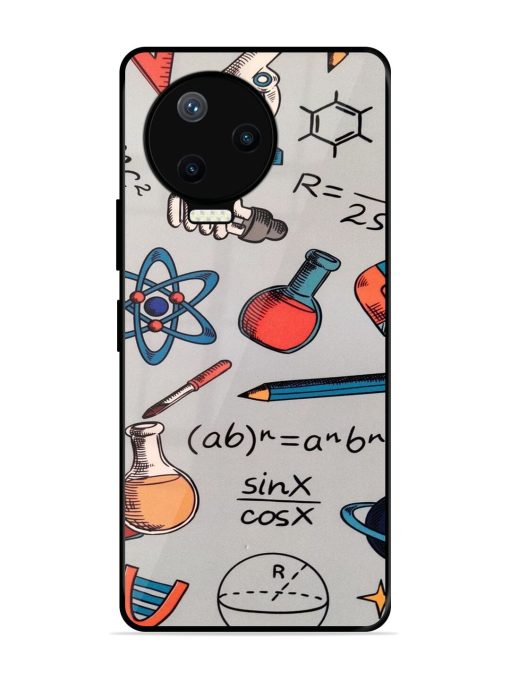 Science Doodle Delight Glossy Soft Edge Case for Infinix Note 12 Pro (4G) Chachhi