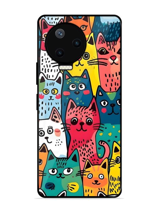 Feline Frenzy Glossy Soft Edge Case for Infinix Note 12 Pro (4G) Chachhi