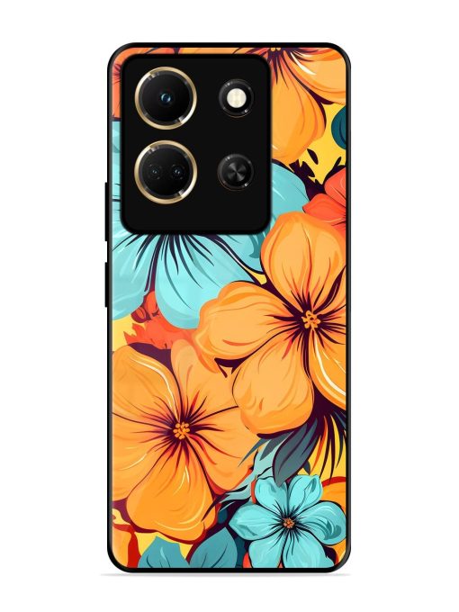 Tropical Bloom Glossy Soft Edge Case for Infinix Note 30 (5G) Chachhi