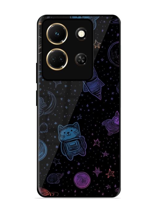 Cosmic Cat Chaos Glossy Soft Edge Case for Infinix Note 30 (5G) Chachhi