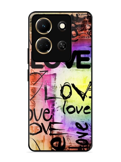 Love Graffiti Glossy Soft Edge Case for Infinix Note 30 (5G) Chachhi