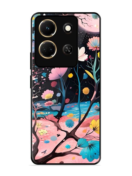 Cosmic Bloom Glossy Soft Edge Case for Infinix Note 30 (5G) Chachhi