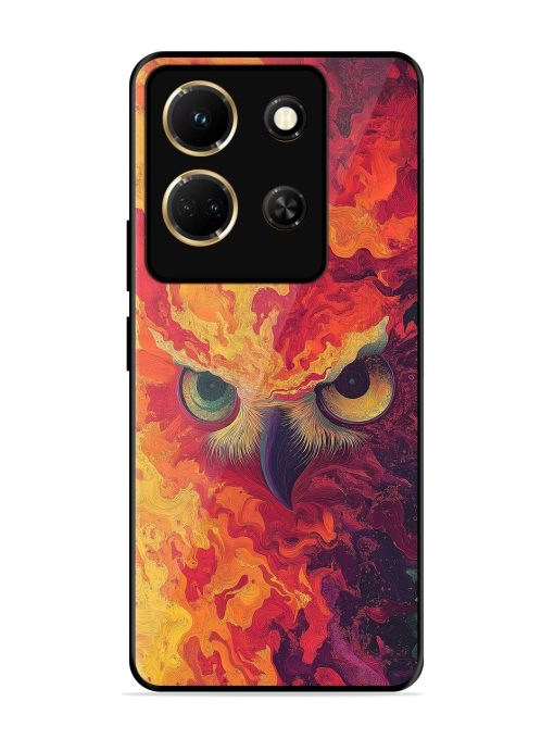 Fiery Owl Glossy Soft Edge Case for Infinix Note 30 (5G) Chachhi