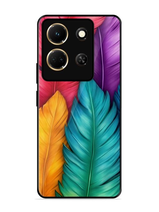 Rainbow Feathers Glossy Soft Edge Case for Infinix Note 30 (5G) Chachhi