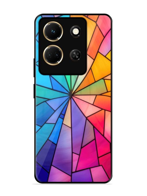 Stained Glass Kaleidoscope Of Colors Glossy Soft Edge Case for Infinix Note 30 (5G) Chachhi