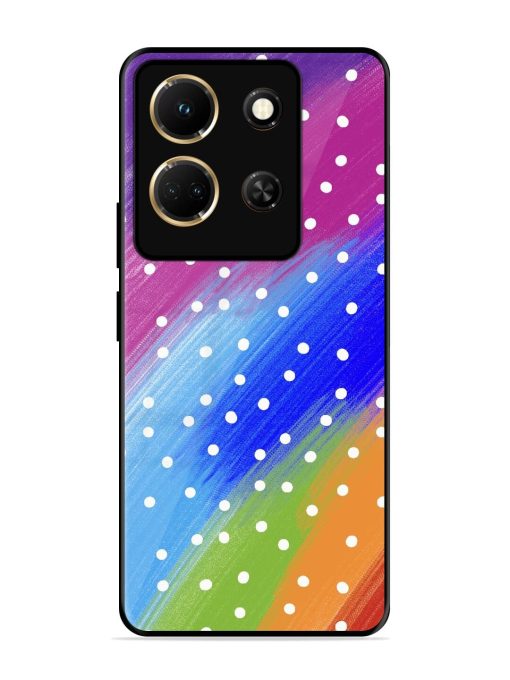 Rainbow Polka Dot Dream Glossy Soft Edge Case for Infinix Note 30 (5G) Chachhi