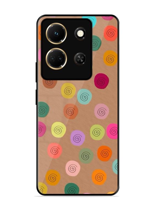 Swirly Dots On Kraft Glossy Soft Edge Case for Infinix Note 30 (5G) Chachhi