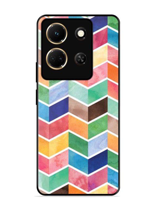 Watercolor Chevron Whimsy Glossy Soft Edge Case for Infinix Note 30 (5G) Chachhi