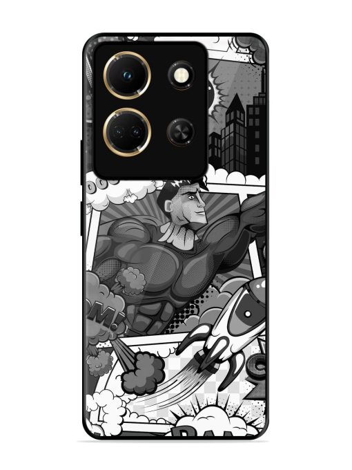 Comic Book Chaos Glossy Soft Edge Case for Infinix Note 30 (5G) Chachhi