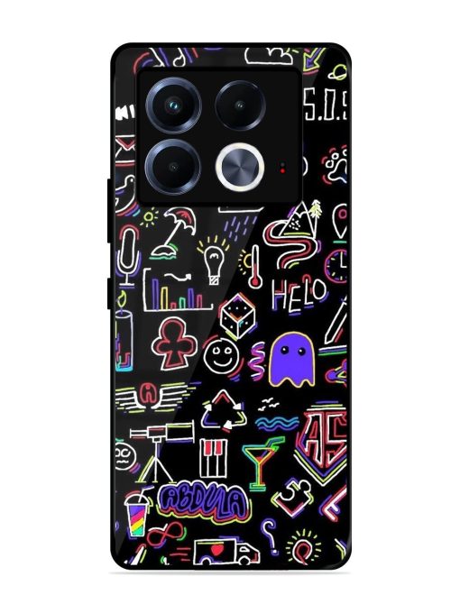 Neon Doodle Glossy Soft Edge Case for Infinix Note 40 (5G) Chachhi