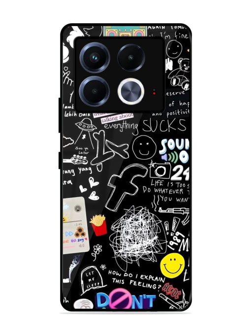 Doodle Diary Glossy Soft Edge Case for Infinix Note 40 (5G) Chachhi