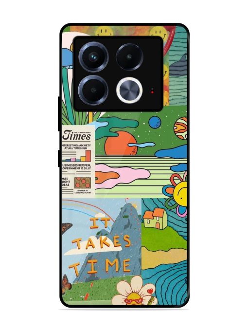 Groovy Vibes Glossy Soft Edge Case for Infinix Note 40 (5G) Chachhi