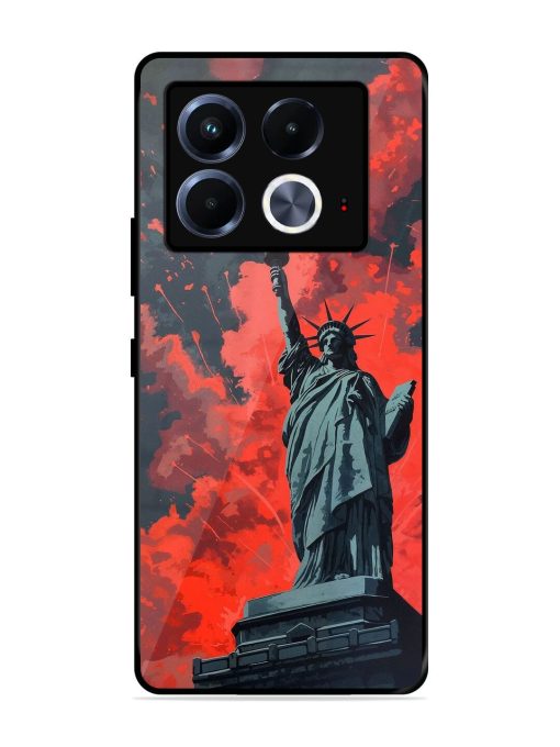 Lady Liberty'S Firework Finale Glossy Soft Edge Case for Infinix Note 40 (5G)