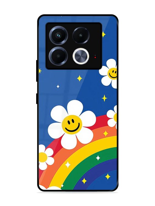 Happy Daisies And Rainbow Sky Glossy Soft Edge Case for Infinix Note 40 (5G) Chachhi