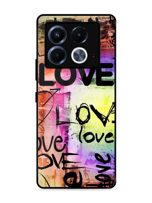 Love Graffiti Glossy Soft Edge Case for Infinix Note 40 (5G) Chachhi