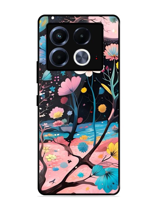 Cosmic Bloom Glossy Soft Edge Case for Infinix Note 40 (5G) Chachhi