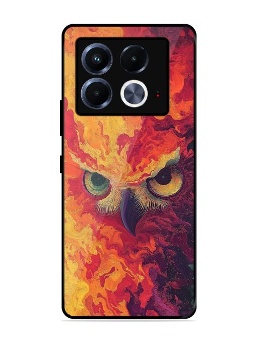 Fiery Owl Glossy Soft Edge Case for Infinix Note 40 (5G) Chachhi