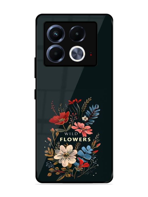 Dark Floral Glossy Soft Edge Case for Infinix Note 40 (5G) Chachhi