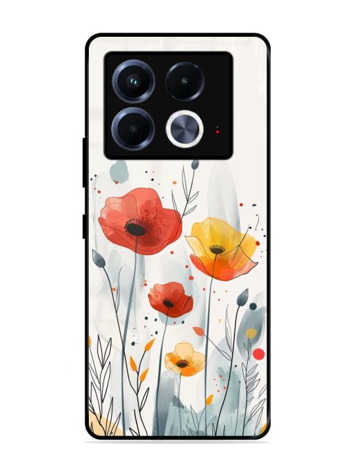 Poppy Fields Glossy Soft Edge Case for Infinix Note 40 (5G)