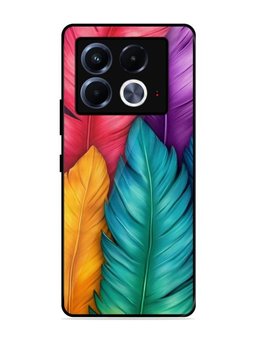 Rainbow Feathers Glossy Soft Edge Case for Infinix Note 40 (5G) Chachhi