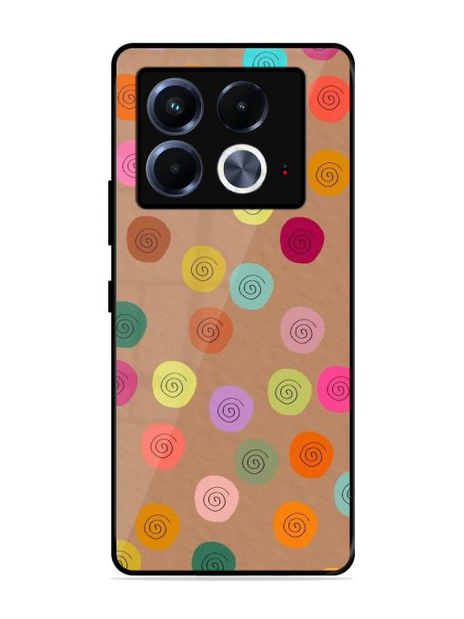 Swirly Dots On Kraft Glossy Soft Edge Case for Infinix Note 40 (5G) Chachhi