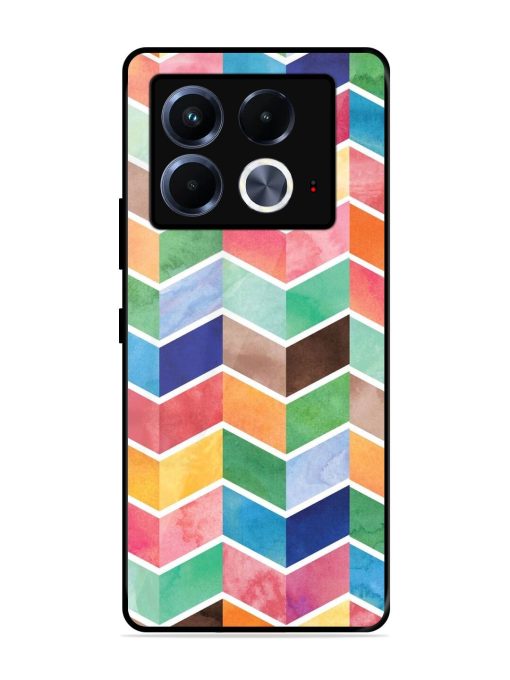 Watercolor Chevron Whimsy Glossy Soft Edge Case for Infinix Note 40 (5G) Chachhi