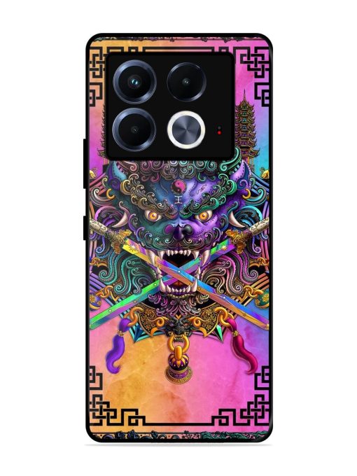 Psychedelic Fu Dog Tapestry Glossy Soft Edge Case for Infinix Note 40 (5G)