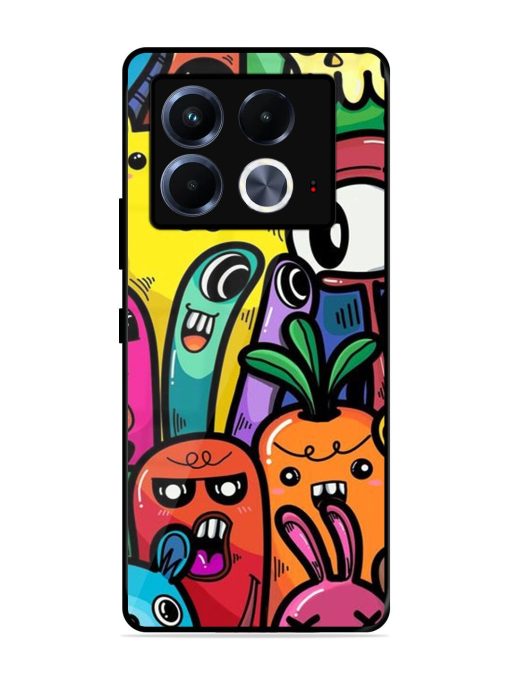 Whimsical Doodle Chaos Glossy Soft Edge Case for Infinix Note 40 (5G) Chachhi