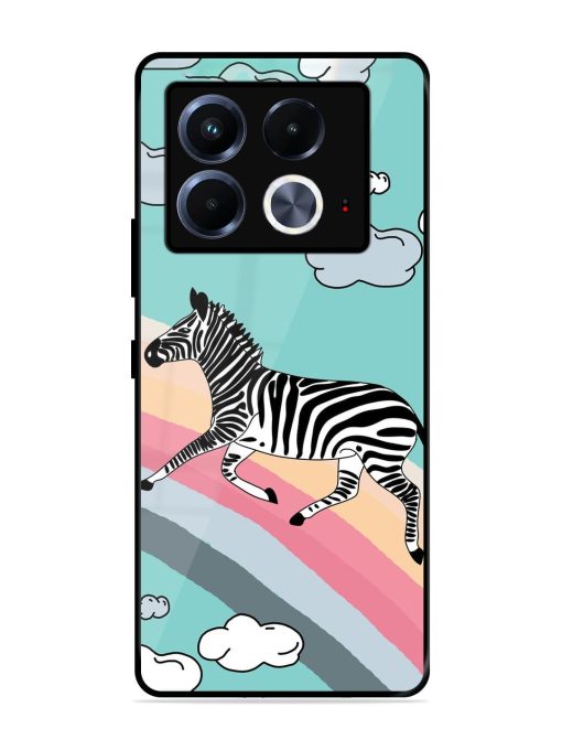 Zebra On A Rainbow Glossy Soft Edge Case for Infinix Note 40 (5G) Chachhi