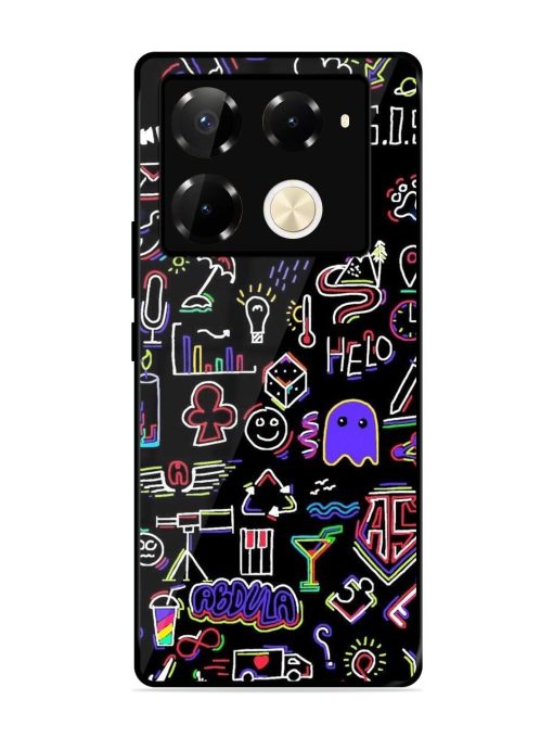 Neon Doodle Glossy Soft Edge Case for Infinix Note 40 Pro (5G) Chachhi