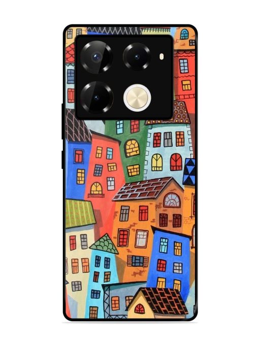 Rainbow House Glossy Soft Edge Case for Infinix Note 40 Pro (5G) Chachhi