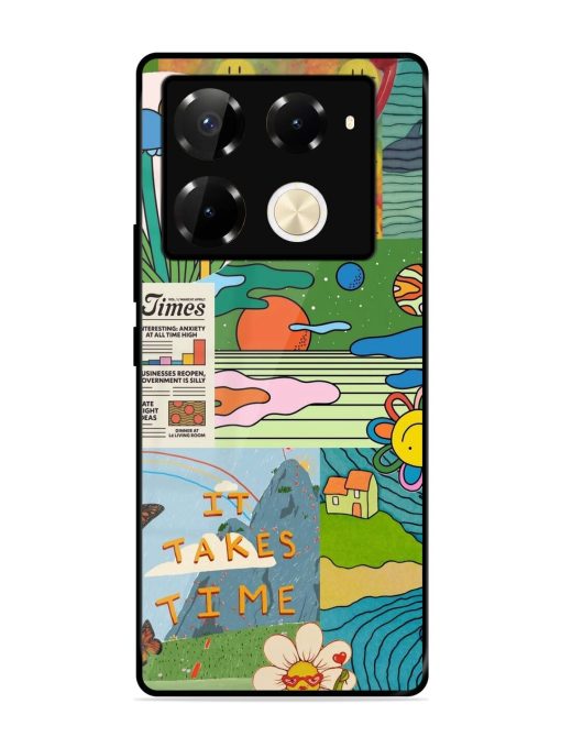 Groovy Vibes Glossy Soft Edge Case for Infinix Note 40 Pro (5G) Chachhi