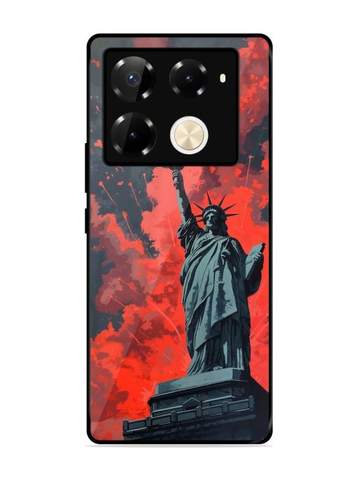 Lady Liberty'S Firework Finale Glossy Soft Edge Case for Infinix Note 40 Pro (5G) Chachhi