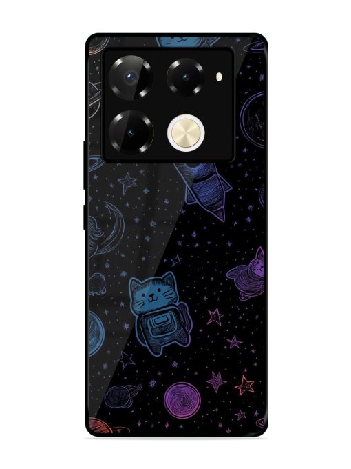 Cosmic Cat Chaos Glossy Soft Edge Case for Infinix Note 40 Pro (5G) Chachhi