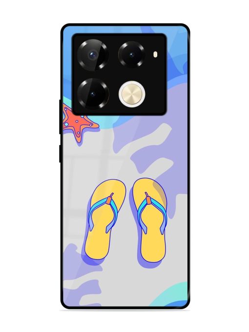 Sandy Toes And Salty Seas Glossy Soft Edge Case for Infinix Note 40 Pro (5G) Chachhi