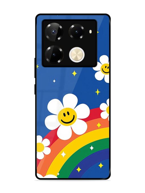 Happy Daisies And Rainbow Sky Glossy Soft Edge Case for Infinix Note 40 Pro (5G) Chachhi