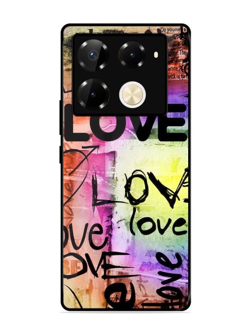 Love Graffiti Glossy Soft Edge Case for Infinix Note 40 Pro (5G) Chachhi