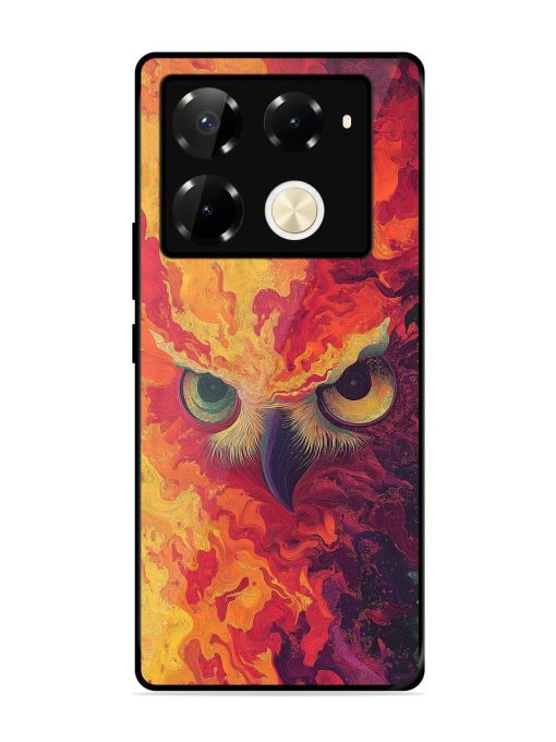 Fiery Owl Glossy Soft Edge Case for Infinix Note 40 Pro (5G) Chachhi