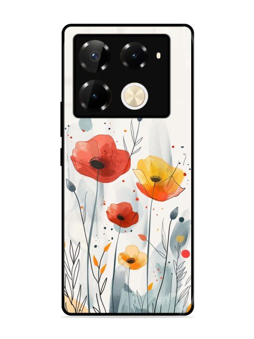 Poppy Fields Glossy Soft Edge Case for Infinix Note 40 Pro (5G) Chachhi